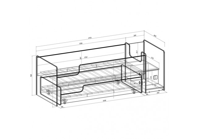 Детская выкатная кровать Легенда К302.41 в Алуште